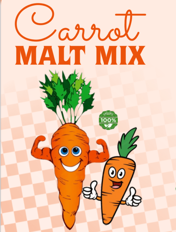 Carrot Malt mix, a nutritious and vitamin-rich drink.